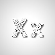 Colorful letter alphabet N334