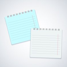 Vector modern notebook on gray background Eps10
