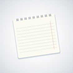 Vector modern notebook on gray background Eps10 N5