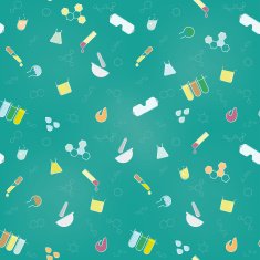 Funky Seamless Chemistry Vector Background