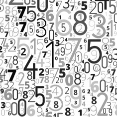 Vector background from numbers N5