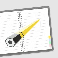 notebook and pencil N5