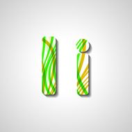 Colorful letter alphabet N403