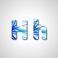 Colorful letter alphabet N404