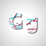 Colorful letter alphabet N405