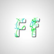 Colorful letter alphabet N406