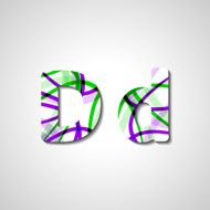 Colorful letter alphabet N408