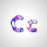 Colorful letter alphabet N409