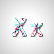 Colorful letter alphabet N412