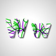 Colorful letter alphabet N413