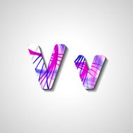 Colorful letter alphabet N414