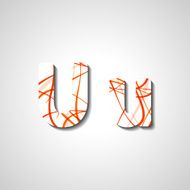 Colorful letter alphabet N415