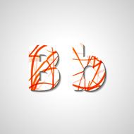 Colorful letter alphabet N417