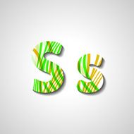 Colorful letter alphabet N418