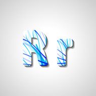 Colorful letter alphabet N419