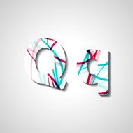 Colorful letter alphabet N420