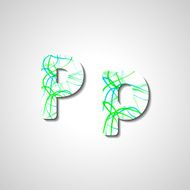 Colorful letter alphabet N421