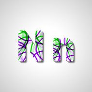 Colorful letter alphabet N423