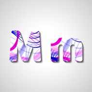 Colorful letter alphabet N424