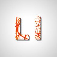 Colorful letter alphabet N425