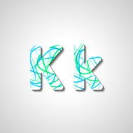 Colorful letter alphabet N426