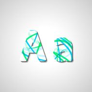 Colorful letter alphabet N428