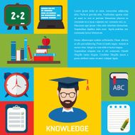 Flat education infographic background N18