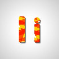 Colorful letter alphabet N429