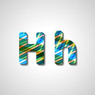 Colorful letter alphabet N430