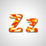 Colorful letter alphabet N436