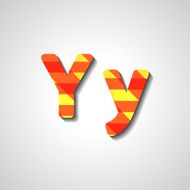 Colorful letter alphabet N437