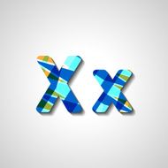 Colorful letter alphabet N438