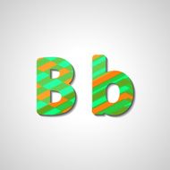 Colorful letter alphabet N443