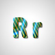 Colorful letter alphabet N445