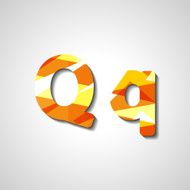 Colorful letter alphabet N446