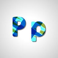 Colorful letter alphabet N447