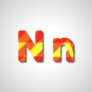 Colorful letter alphabet N448