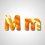 Colorful letter alphabet N449