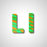 Colorful letter alphabet N450