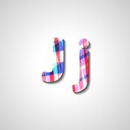 Colorful letter alphabet N452