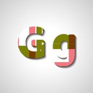 Colorful letter alphabet N456