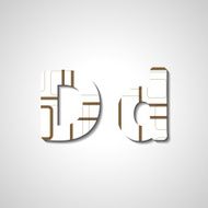 Colorful letter alphabet N459