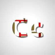 Colorful letter alphabet N460