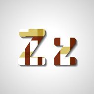 Colorful letter alphabet N461