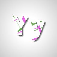 Colorful letter alphabet N462