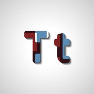 Colorful letter alphabet N467