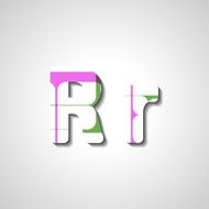 Colorful letter alphabet N470