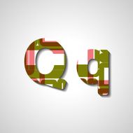 Colorful letter alphabet N471