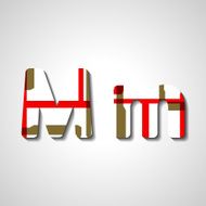 Colorful letter alphabet N475