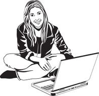 Girl Laptop
